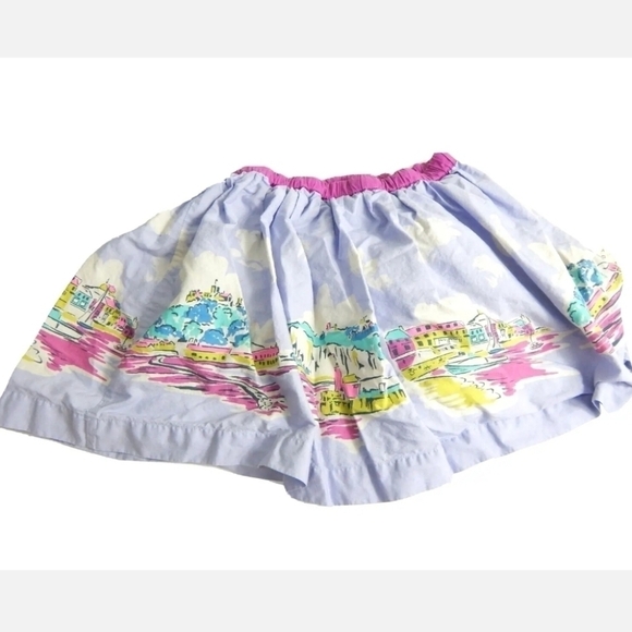 Mini Boden River Boat Printed Circle Skirt - Picture 2 of 3